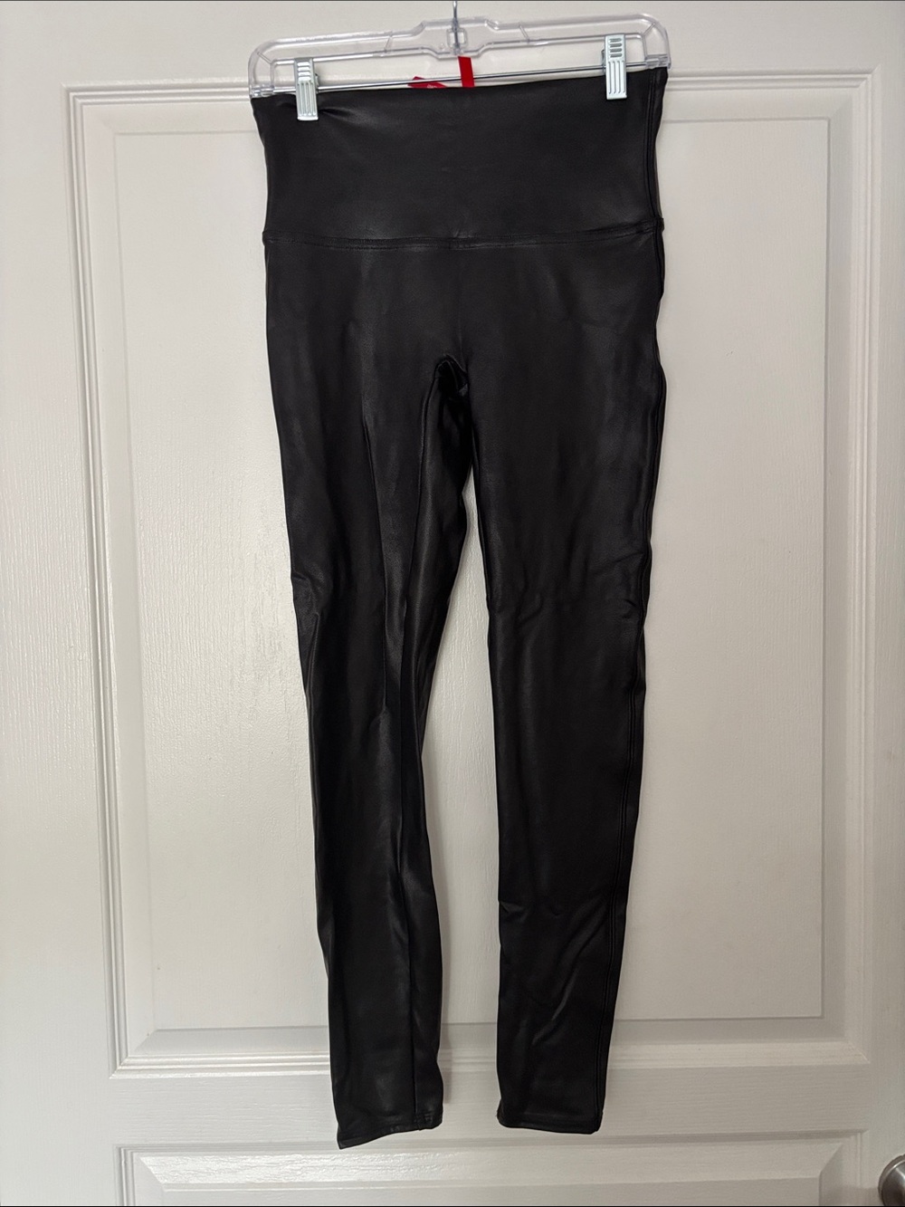 SPANX Faux Leather Black High-Waist Leggings